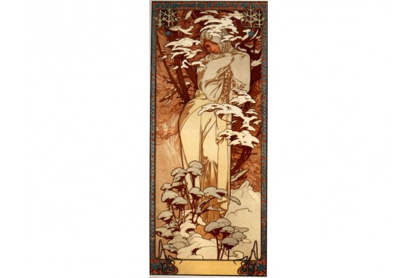 Gobelín  - Vinter by Alfons Mucha