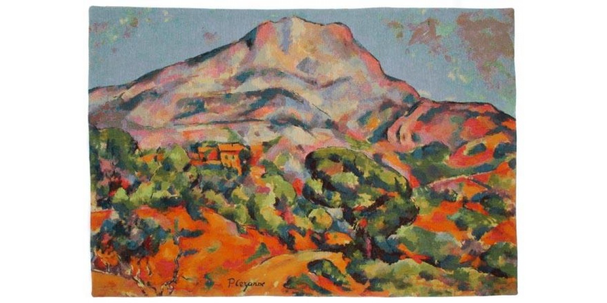 Gobelín  - Montagne Sainte  Victoire by Paul Cezanne