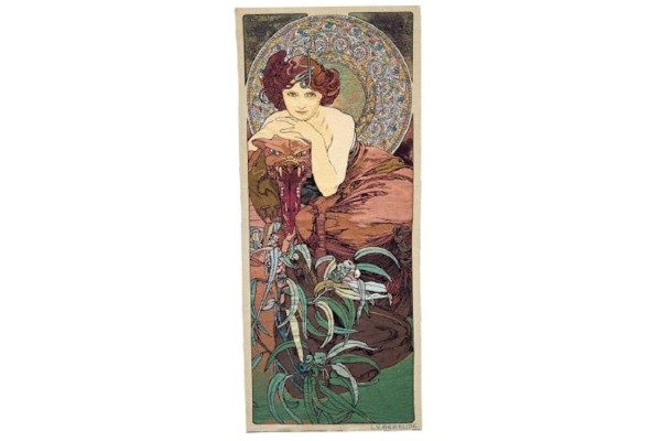 Gobelín tapiserie  - Emeraude by Alfons Mucha