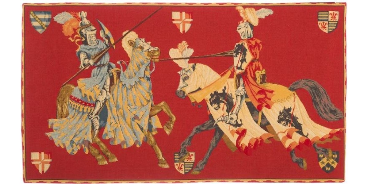 Vlámský gobelín tapiserie  -  Templiers