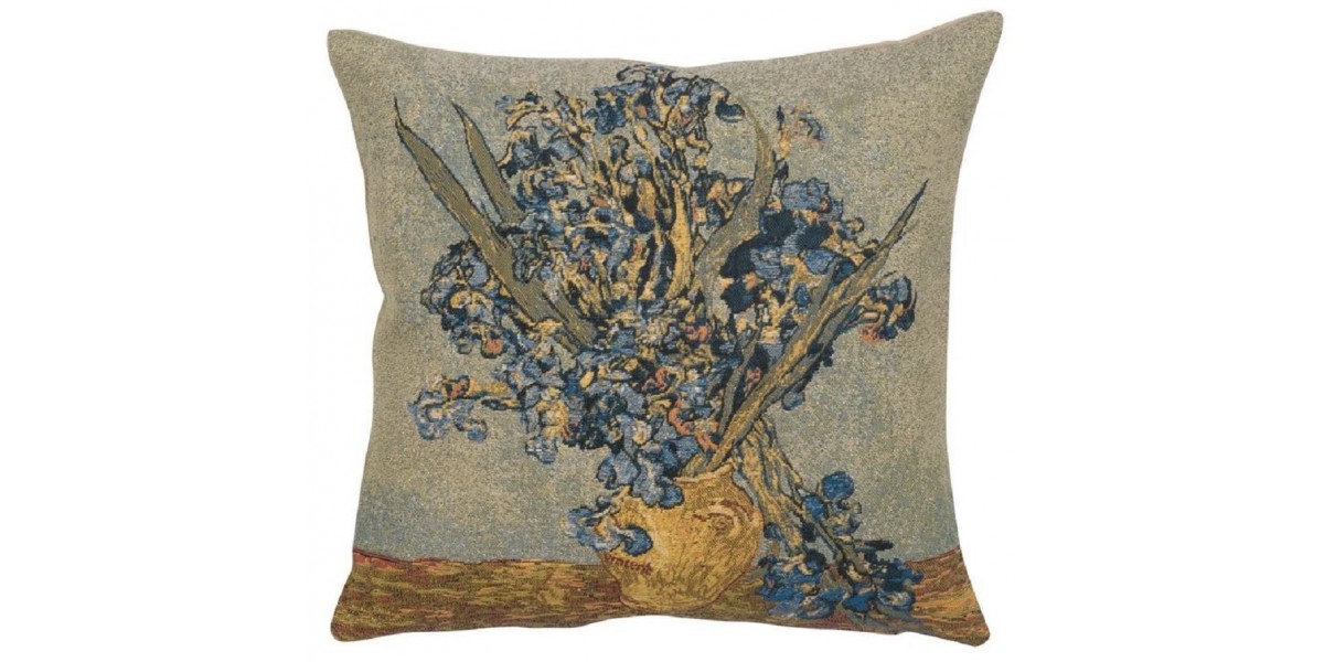 Gobelínový povlak na polštář  - Vase Iris by Vincent van Gogh