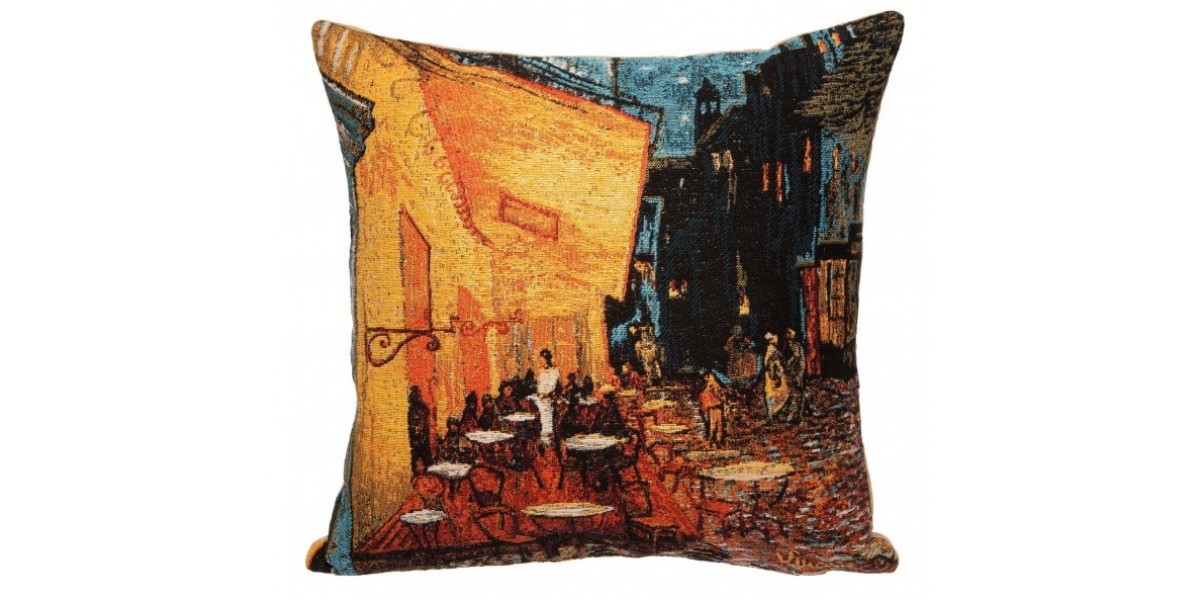 Gobelínový povlak na polštář  - Night cafe by Vincent van Gogh