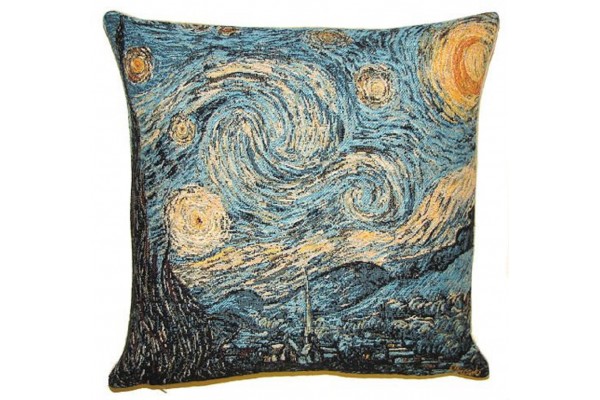 Gobelínový povlak na polštář  - STARRY NIGHT by Vincent van Gogh