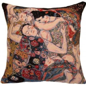 Gobelínový povlak na polštář  - Virgin  by Gustav Klimt