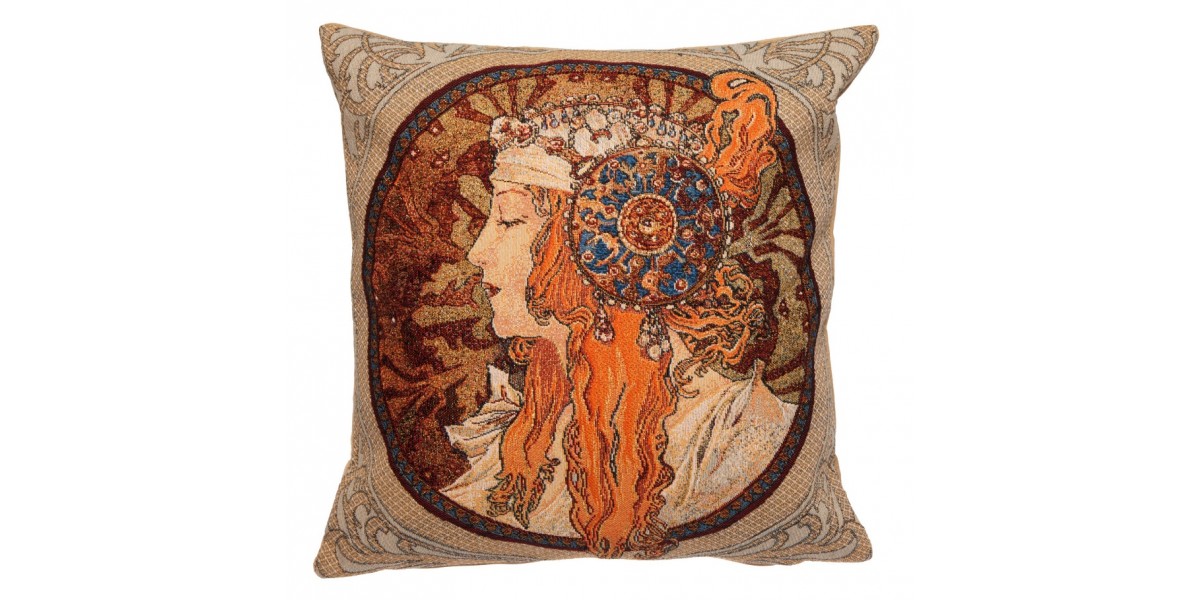 Gobelínový povlak na polštář  - Rousse Byzantine by Alfons Mucha