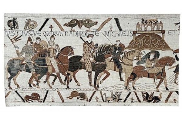Vlámský gobelín tapiserie  - Bayeux Mont St Michel 