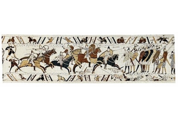 Vlámský gobelín tapiserie  - Bayeux battle of hastings 