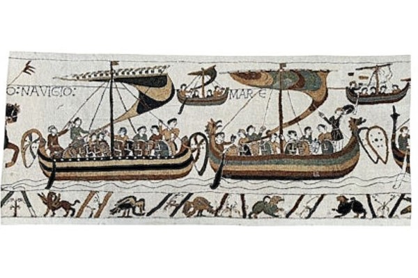 Vlámský gobelín tapiserie  - Bayeux Navigio