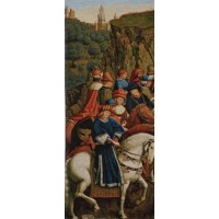 Vlámský gobelín tapiserie  -   Just Judges by Jan van Eyck