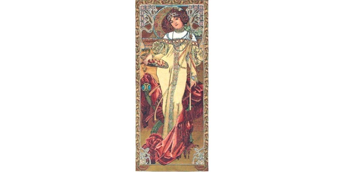 Gobelín tapiserie polotovar - Automne  by Alfons Mucha