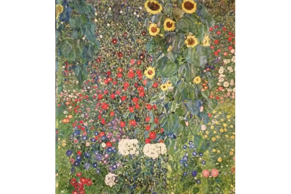 Vlámský gobelín tapiserie  -  Flower Garden by Gustav Klimt 