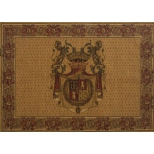 Vlámský gobelín tapiserie  -  Blason Tours Horizontal