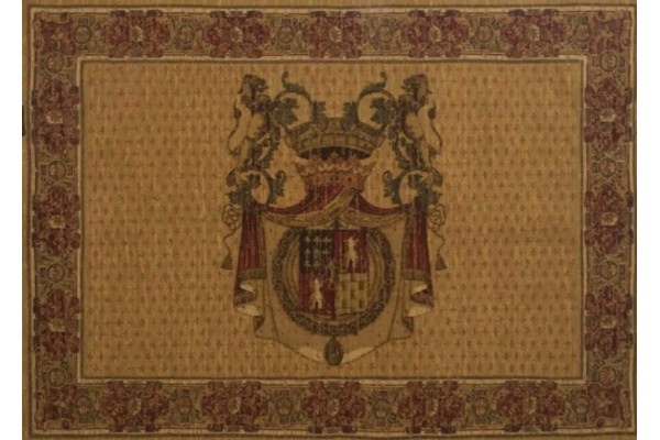 Vlámský gobelín tapiserie  -  Blason Tours Horizontal