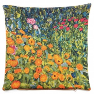 Gobelínový povlak na polštář  -  Flower Garden IV by Klimt 