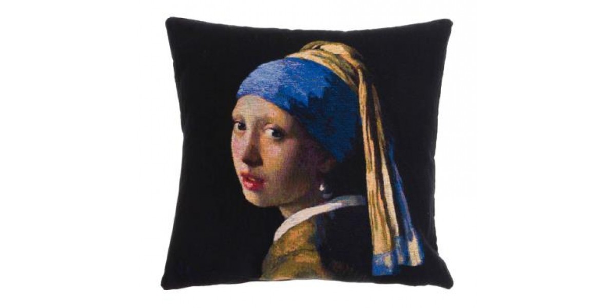 Gobelínový povlak na polštář  - Girl with a Pearl Earring by Vermeer