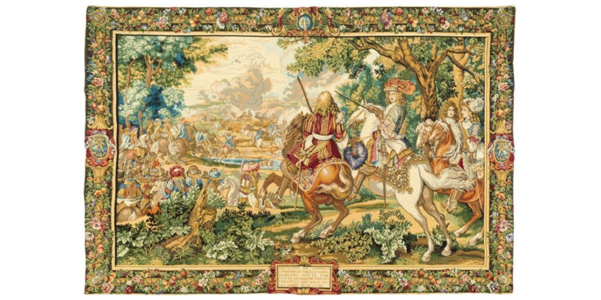 Vlámský gobelin tapiserie  - Roi Soleil de Versailles I