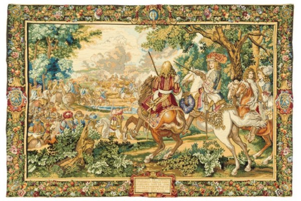 Vlámský gobelin tapiserie  - Roi Soleil de Versailles I