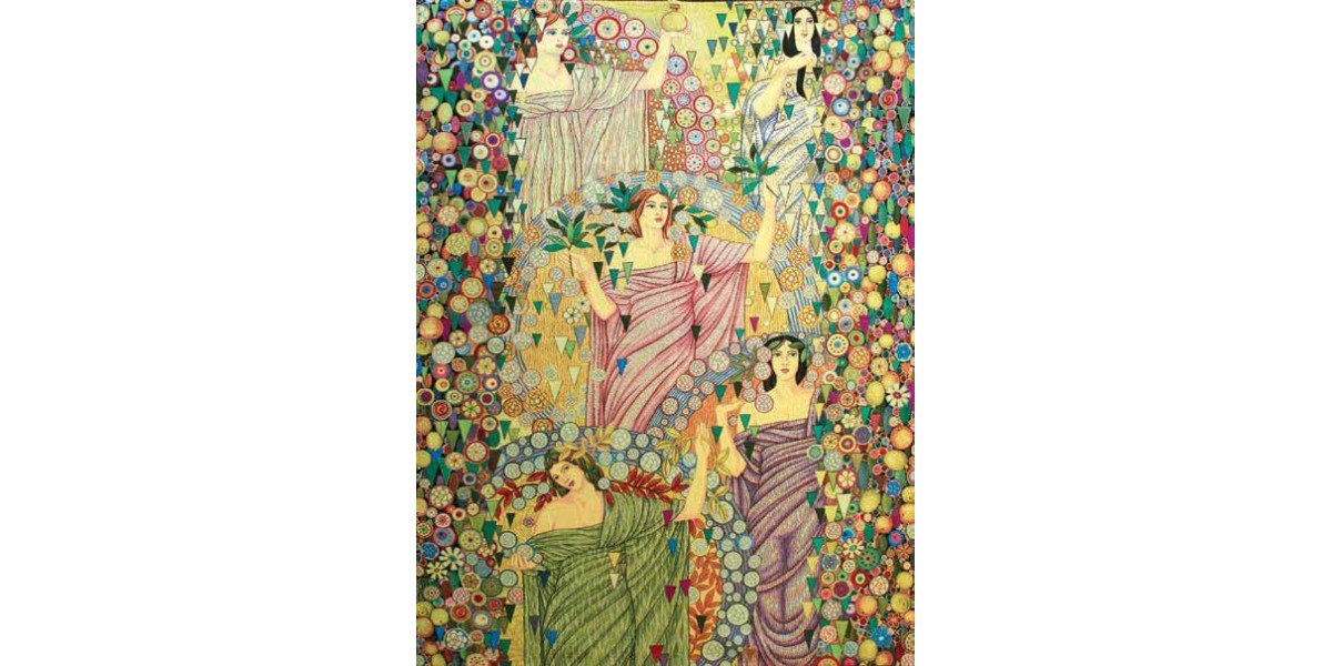 Gobelín tapiserie -  Primavera  by Galileo Chini