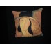 Gobelínový povlak na polštář  - Femme au chapeau by MODIGLIANI