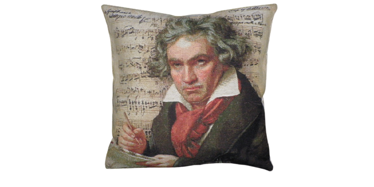 Gobelínový povlak na polštář  -  Portret Beethoven
