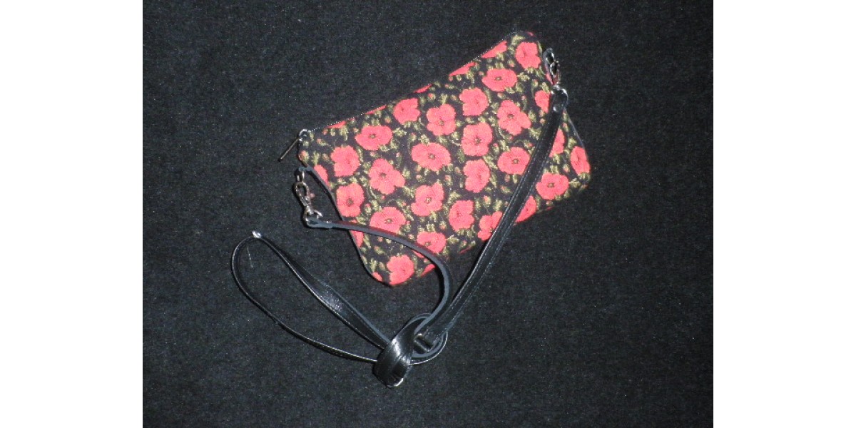 Dámská kabelka přes rameno - French poppies black