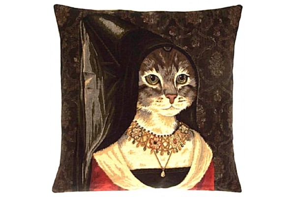 Gobelínový povlak na polštář  - Cat with hat I