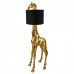Žirafá - stojací lampa GiGi, zlatá / černá