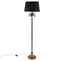 Stojací lampa Palm, černá / zlatá, E27, hliník
