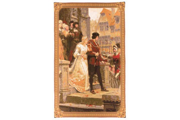 Vlámský gobelín tapiserie  - Call to Arms by Edmund Blair-Leighton