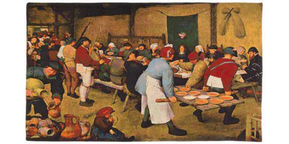 Gobelín  - Le repas de noce by Bruegel
