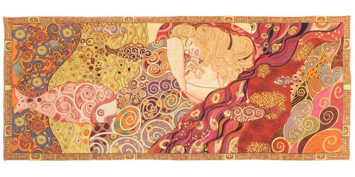 Vlámský gobelín tapiserie  - Danae by Gustav Klimt