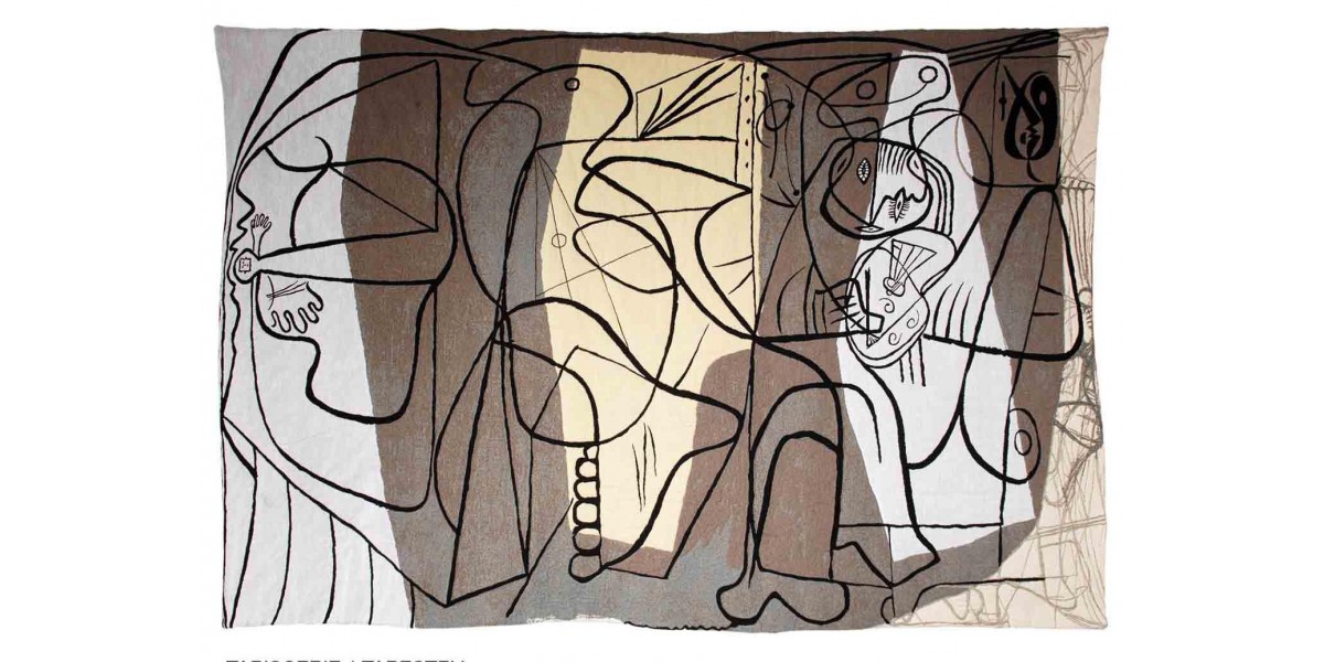 Gobelín  - Le peintre et son modele by Picasso ( rok 1926)