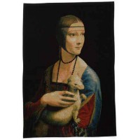 Vlámský gobelín tapiserie  - Dame à l’hermine by Leonardo Da Vinci