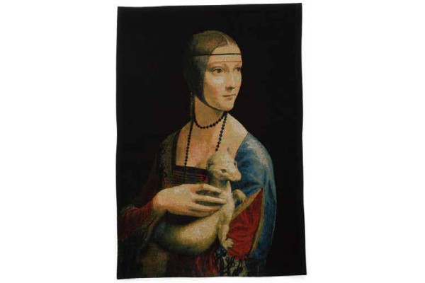 Vlámský gobelín tapiserie  - Dame à l’hermine by Leonardo Da Vinci
